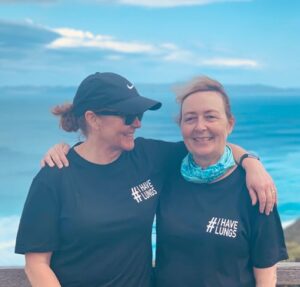 Carolyn Riordan and Penni Ellis are walking the Bibbulmun Track to raise awareness on lung cancer. thumbnail