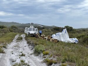 Helicopter preparing to commence lift operations