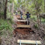 Frankland volunteers take steps to improve their section! thumbnail